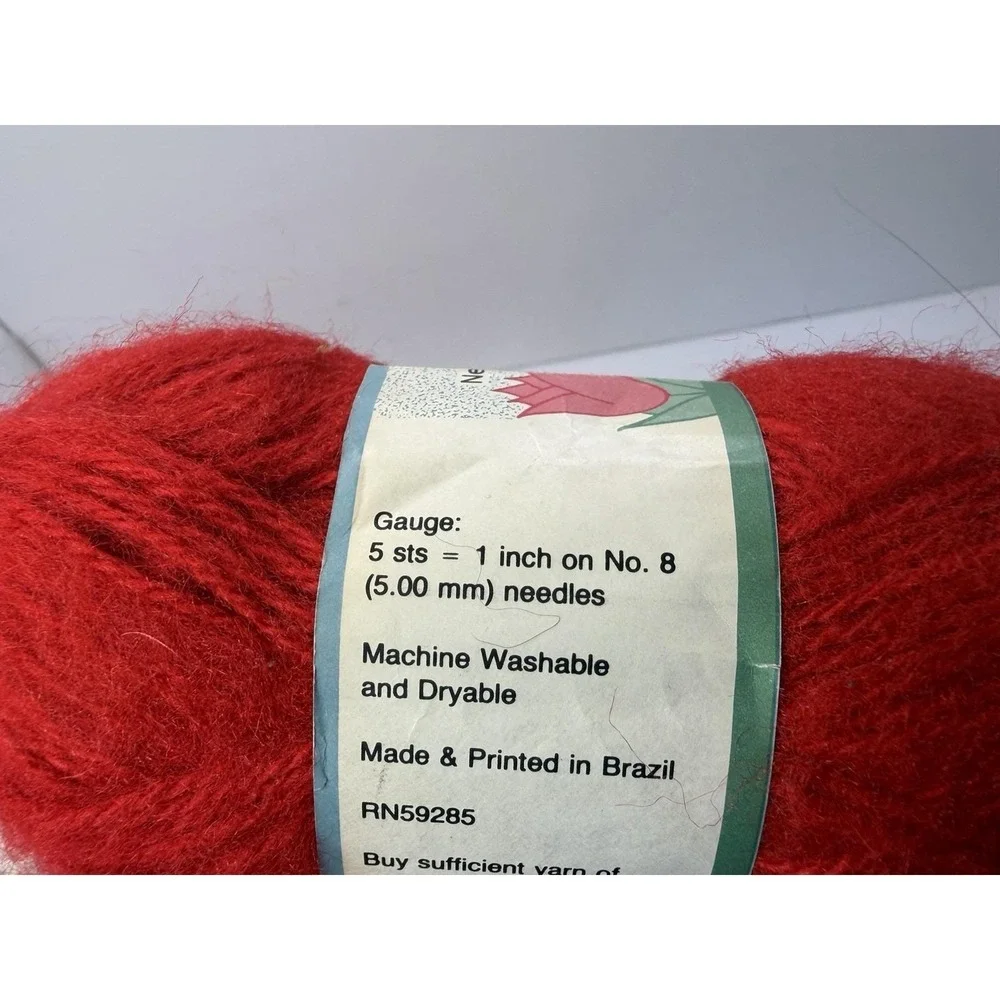 Good Shepherd Tulip Yarn Color 884308 Red  Brazil 100% Acrylic Lot Of 10